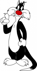 Sylvester die katze cartoon figur