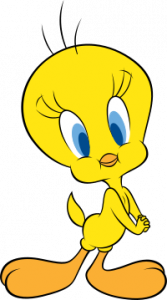 Vogel Tweety Cartoon Figur